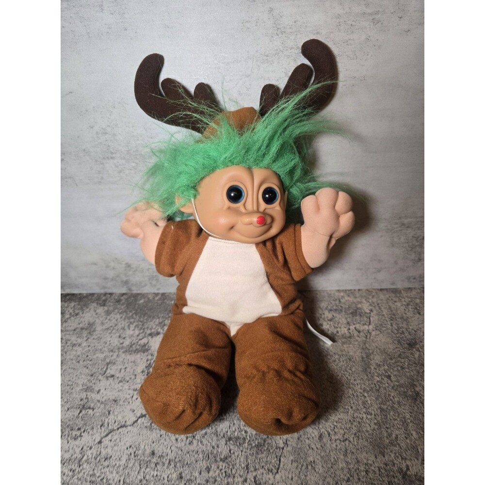 12" Russ Troll Doll Christmas Edition #2335 Rudolph Red Nose Reindeer